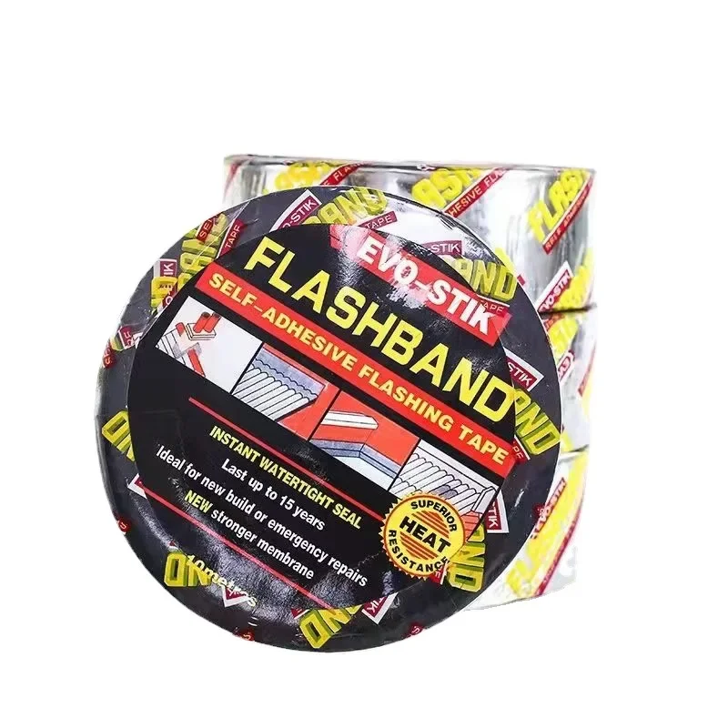 Ruban auto-adhésif d'asphalte Super fort, étanche, scellage des fissures, feuille d'aluminium, patch de fuite, carrelage en acier de couleur, ruban butyle pour toit