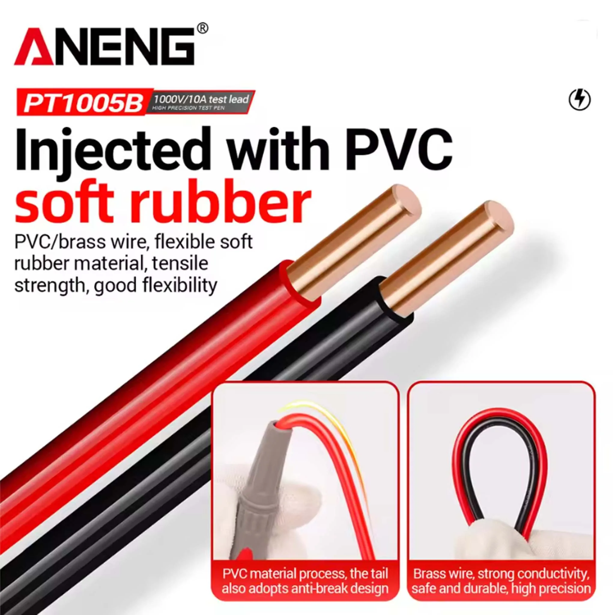 PT1005B Digital Multimeter 1.000 Volt 10 Ampere Universal Needle Tip Probe Test Wire Multifunctional Tester Probe Cable Pen Cabl