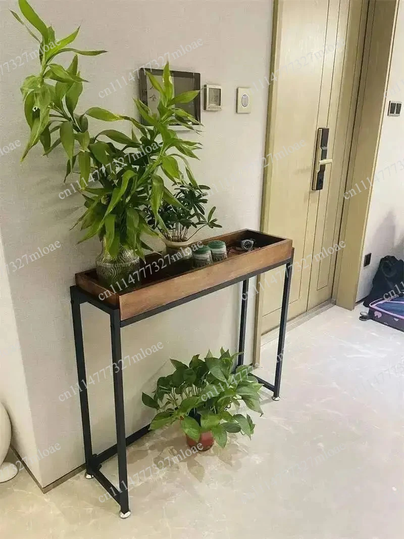 Console Porch Porch New Tables Living Room Chinese Cabinet for Hallway Solid Wood Table Against The Wall Long Narrow Table Z