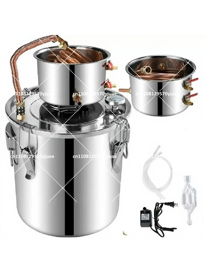 5Gal Stainless Steel Distiller with Built-In Thermometer for Home Brewing