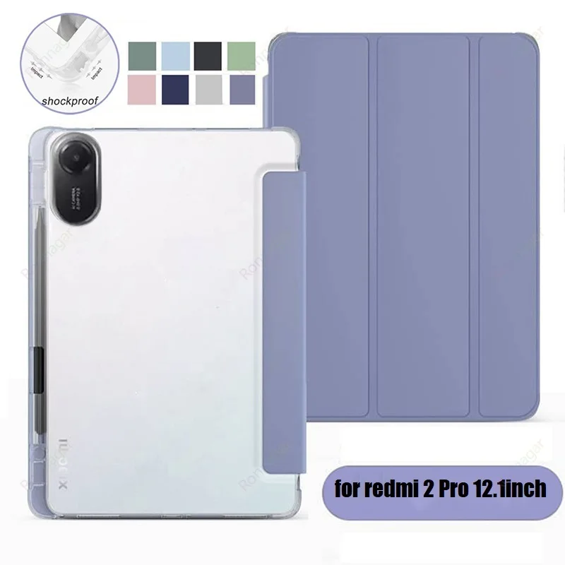 

2025 New Case for Xiaomi Redmi Pad 2 Pro 12.1'' Trifold PU Leather Stand Cover Funda for Redmi Pad2 Pro 12.1inch Case Coque Capa