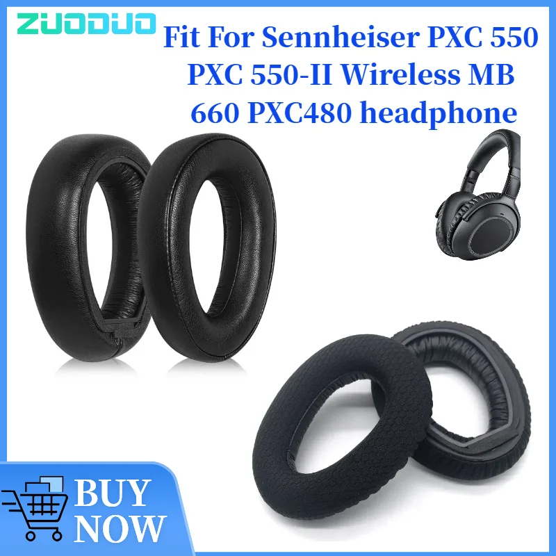 

Soft Foam Protein Leather Earpads For Sennheiser PXC 550 PXC 550-II Wireless MB 660 PXC480 Headset Earmuffs Repairing Parts ZUOD