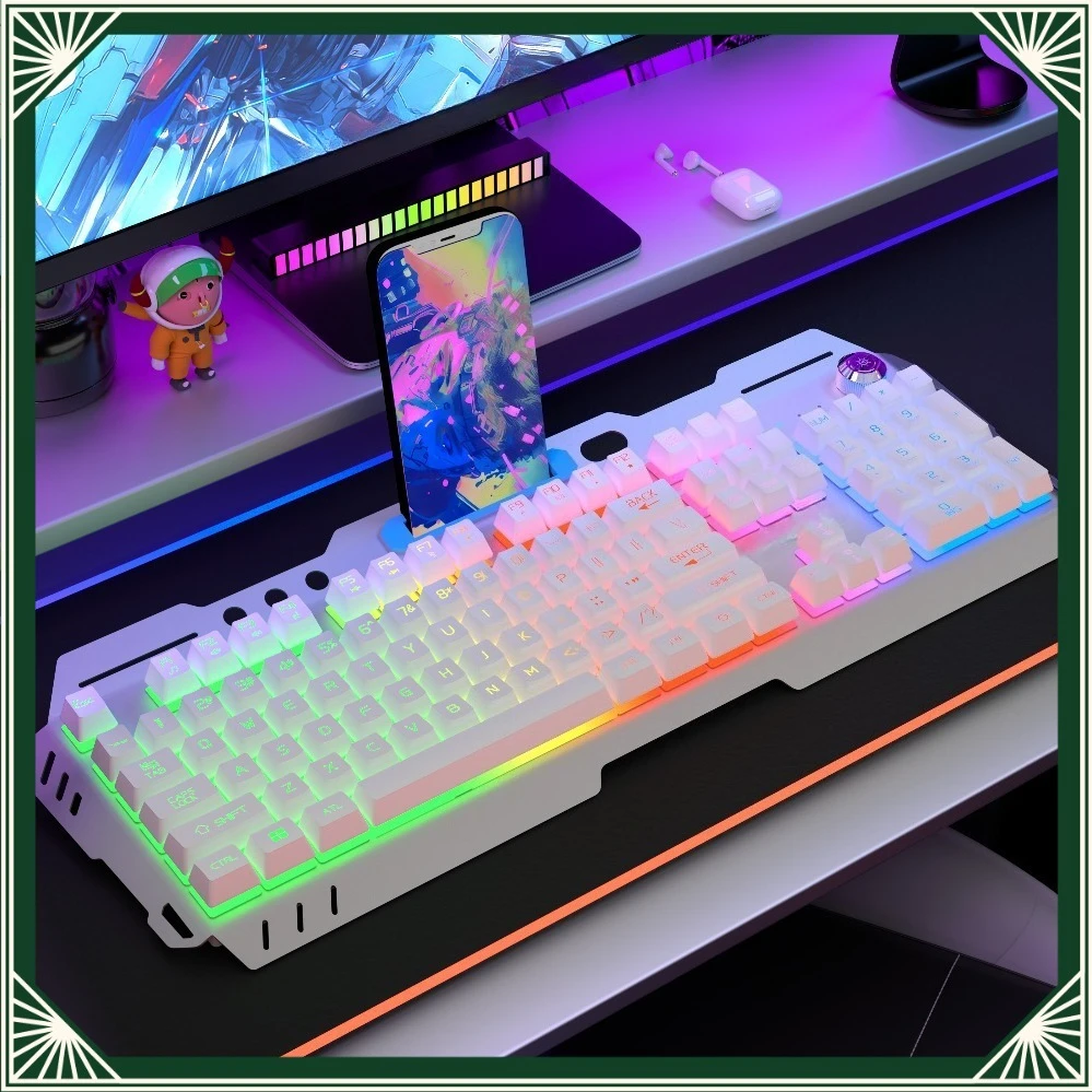 For Gaming Mechanical Feel Wired Keyboard Mouse Combo Universal For Desktop Laptop Computer (008)