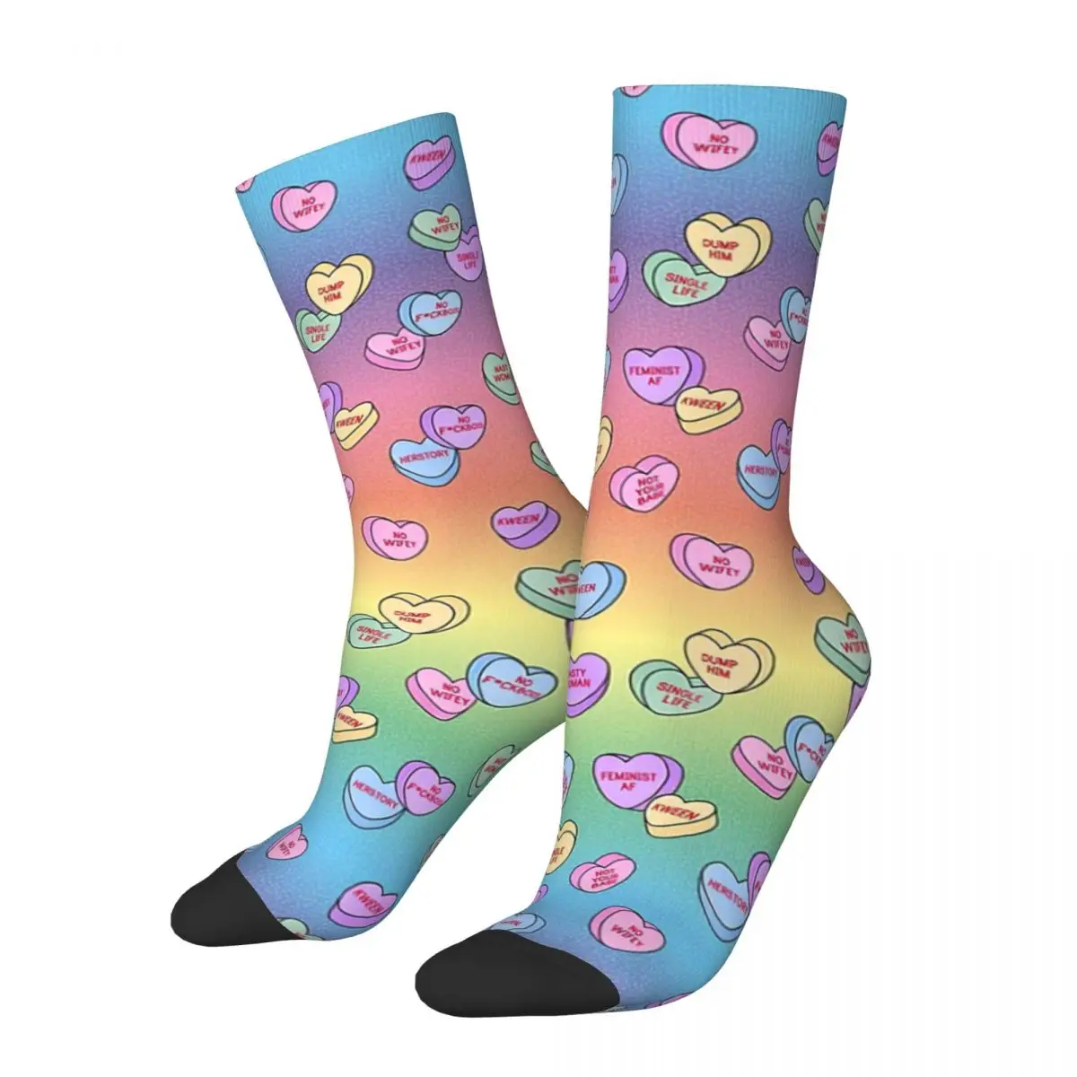 Chaussettes unisexes arc-en-ciel pour femmes, chaussettes pour adultes, chaussettes pour hommes et femmes