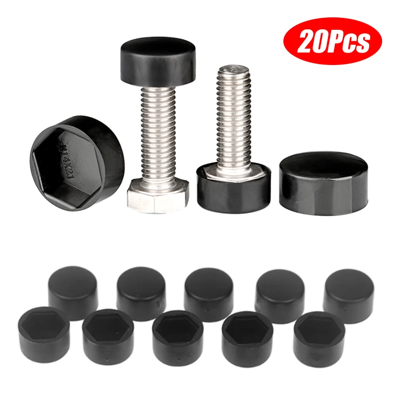 Hexagonal Nut Flat Head Plastic Protective Cap External Hexagonal Screw Low Head Decorative Cap Dust-Proof Cover