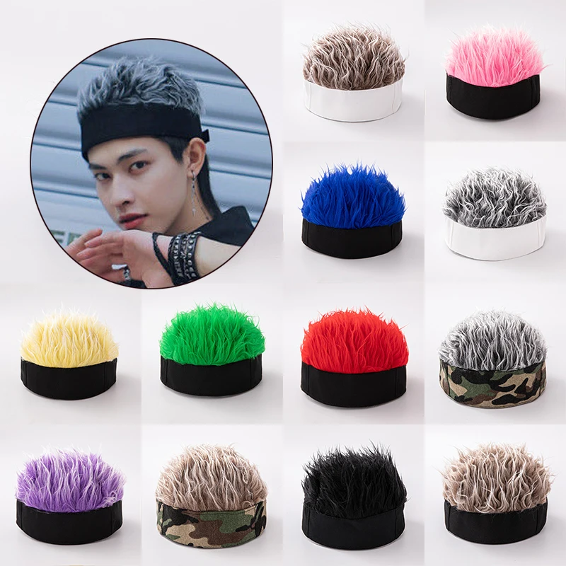 

1Pcs Men Women Breathable Soft Beanie Wig Hat Baseball Cap For Party Toupee Hats Outdoor Fun Short Hair Caps