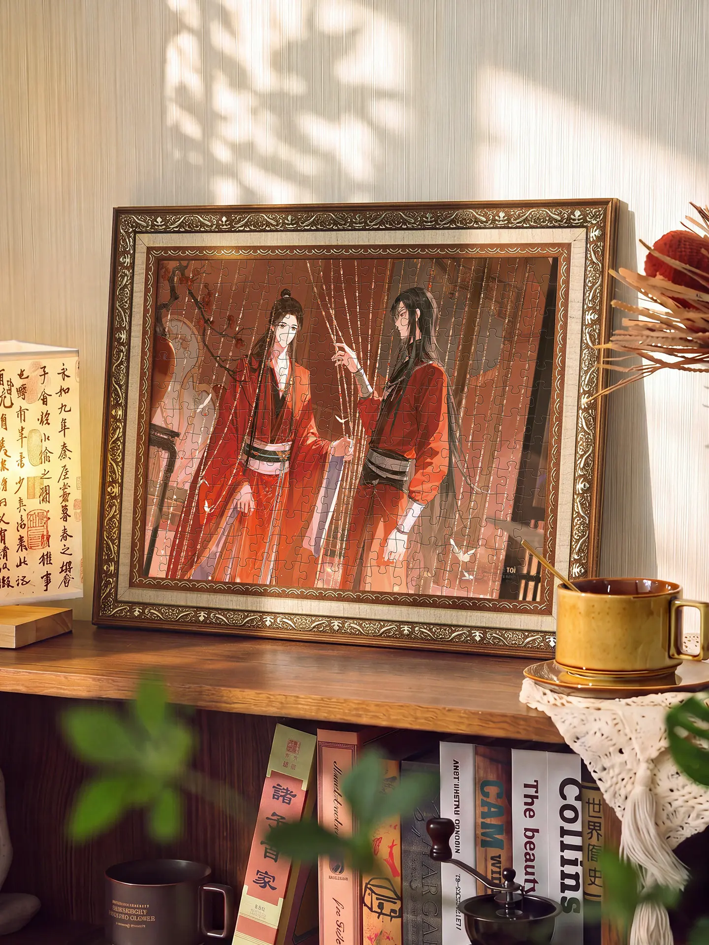 Toi Heaven Official Blessing Jigsaw Puzzle With Frame Hua Cheng Xie Lian Anime Art Decor For Adult Collection Holiday Gift