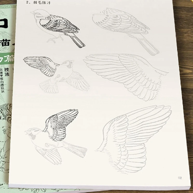 BAAG-4 шт./компл. введение в китайскую живопись и белая книга для рисования для цветов, животных, пейзажа, введение для начинающих