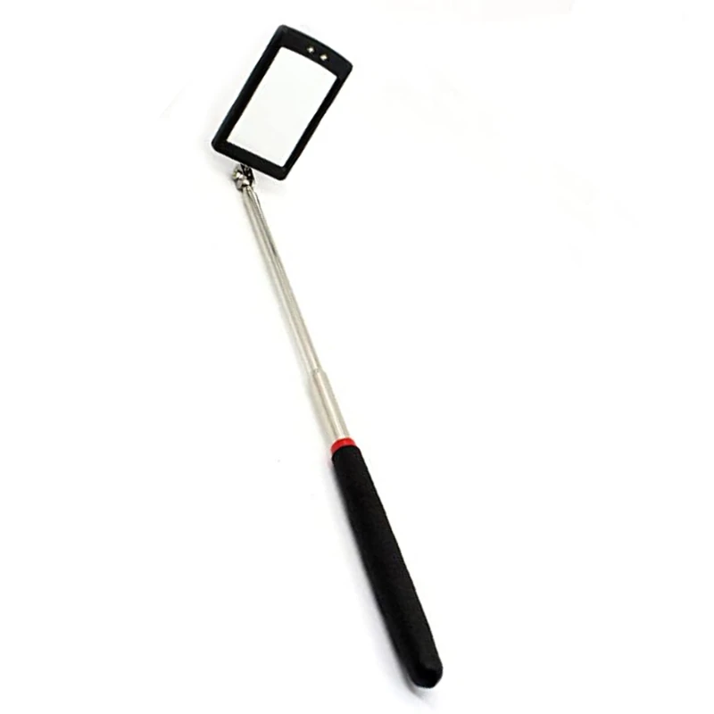 Extendible Inspection Mirror Adjustable View Car Telescopic Detection Lens Telescoping Mirror with LED Light