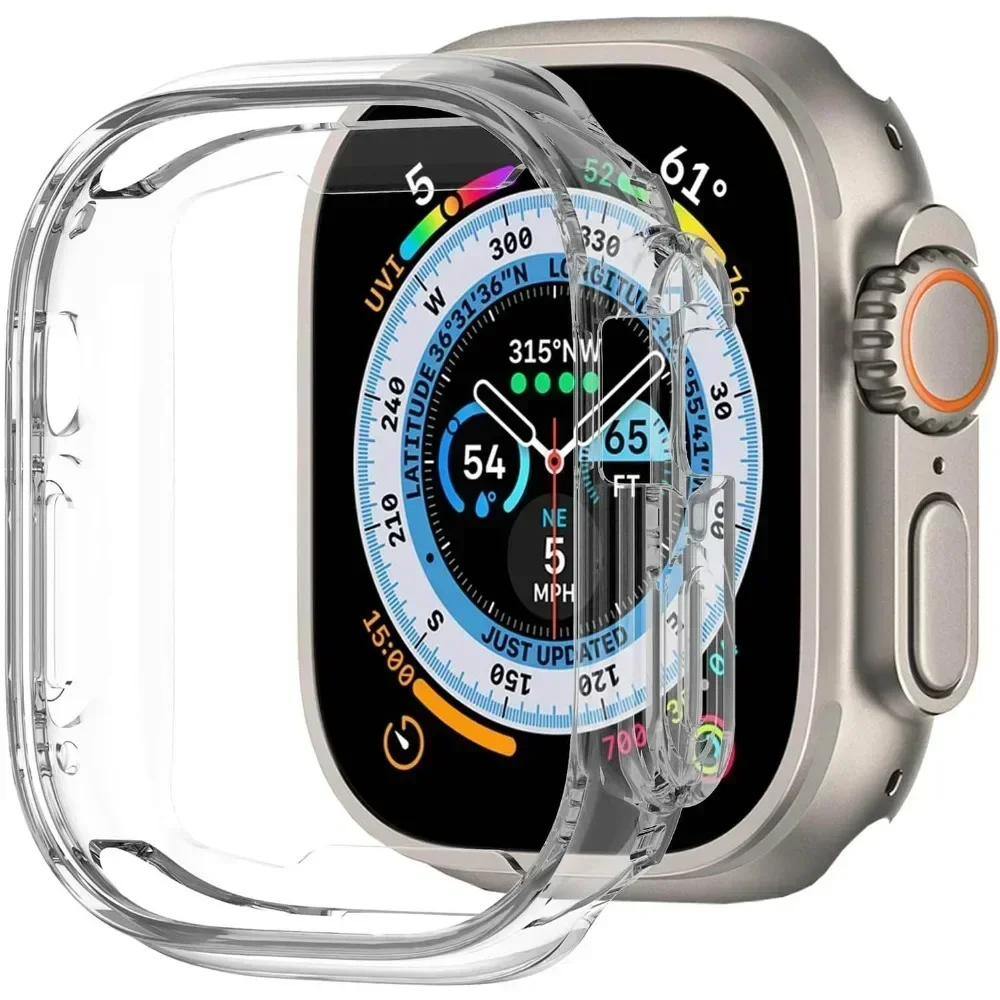 

TPU Case Cover for Apple Watch Ultra2 49mm Bumper NO Screen Protector Protective Frame for iWatch 10 9 8 7 6 46mm 42mm 45mm 41mm