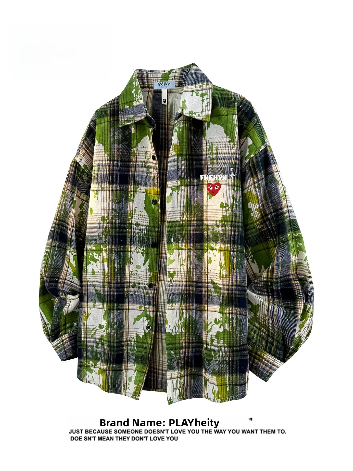 

Рубашка Play Hei в стиле ретро, гонконгский стиль, с окрашенными полосками и клеткой, повседневная, с длинным рукавом, дышащая, комфортная, из смесового полиэстера и хлопка