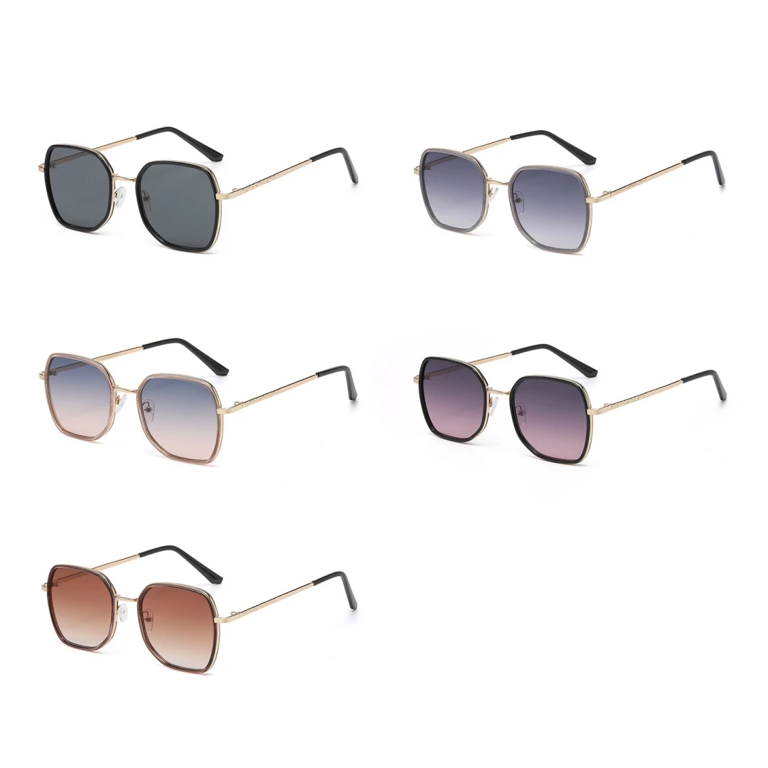 UV-beständige Sonnenbrille, moderne Sonnenbrille aus Polycarbonat und Metall, Damen-Sonnenbrille, elegant für modisches Outfit, Reisen, Autofahren – Detail 2
