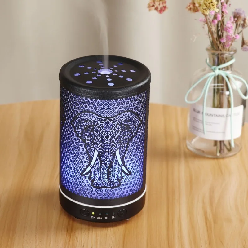 Mini Olifant Aromatherapie Etherische Olie Diffuser Ultrasone Koele Mist Luchtbevochtiger Met Led Lamp Aroma Difusor Verstuiver