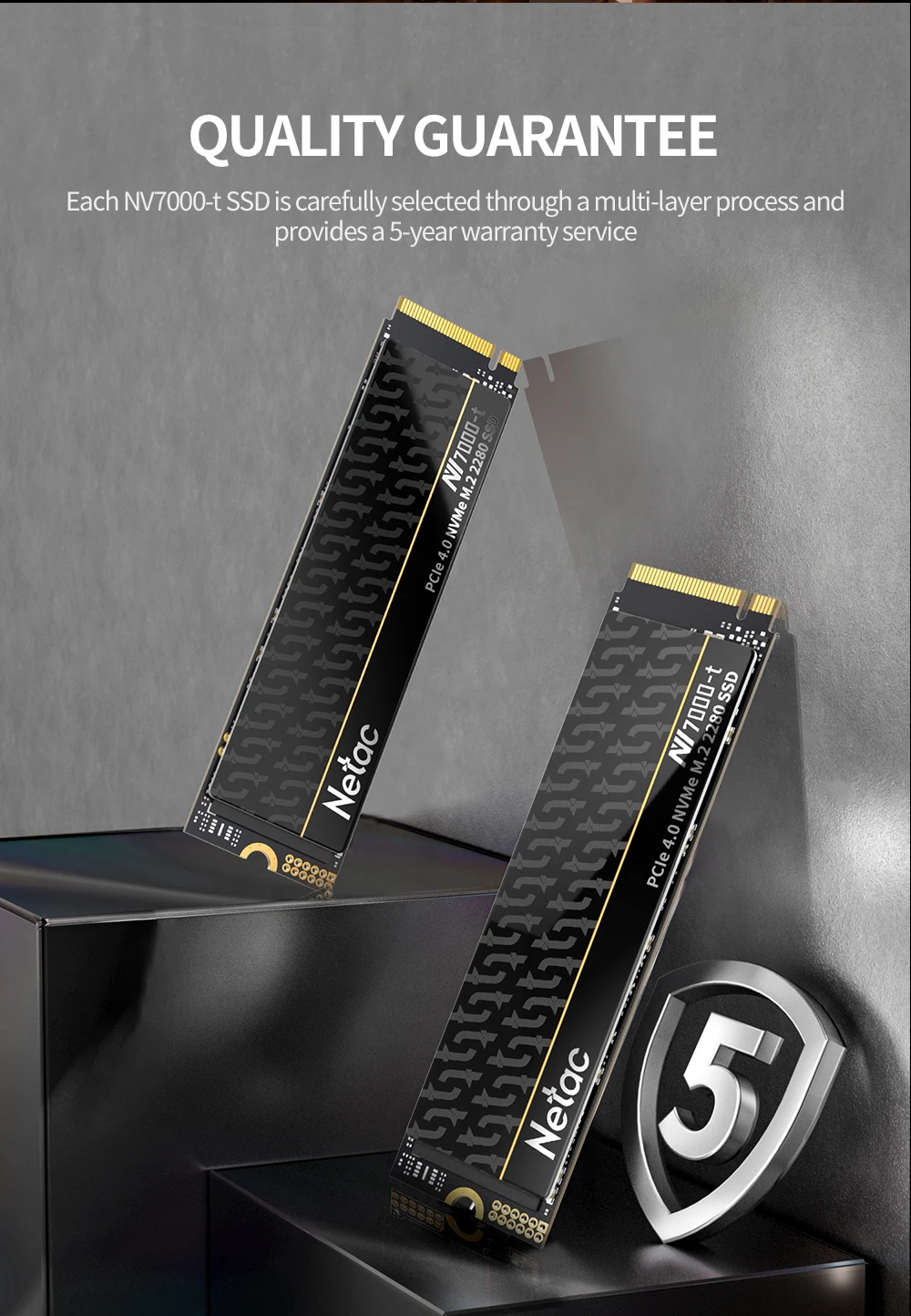 Netac M2 NVMe SSD 2 TB 512 GB 4 TB SSD 1 TB interne Solid-State-Festplatte M2 PCIe 4.0x4 2280 SSD-Laufwerk für PS5 Laptop PC – Detail 21