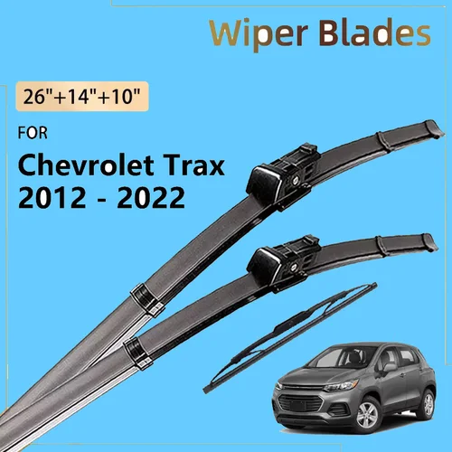 Escobillas de limpiaparabrisas delanteras y traseras para Chevrolet Trax Tracker 2012 - 2022 2018 2017 2015 2014 2013 TJ accesorios cepillos de ventana de parabrisas