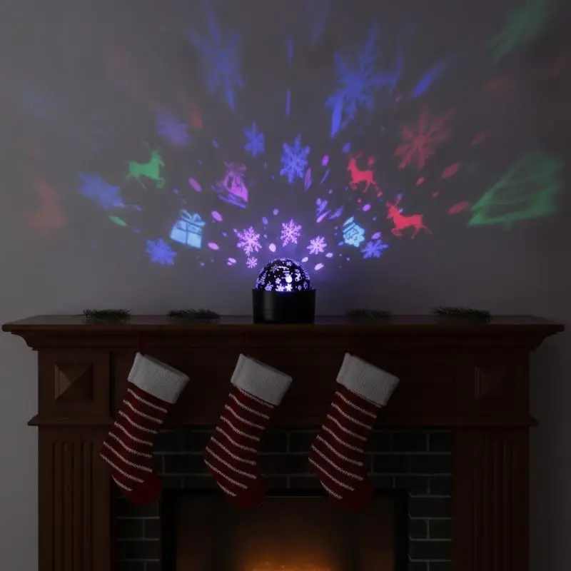 Christmas Theme Projector Lamp 1 Set Multi Pattern Projection for Kids Bedroom Garden Yard Xmas Decoration