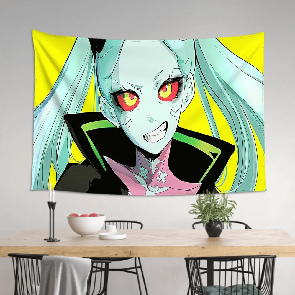C-Cyberpunk E-Edgerunners Wandteppich Raumdekoration Wandtuch Party Hängehintergrund Raumdekoration Babyzimmer