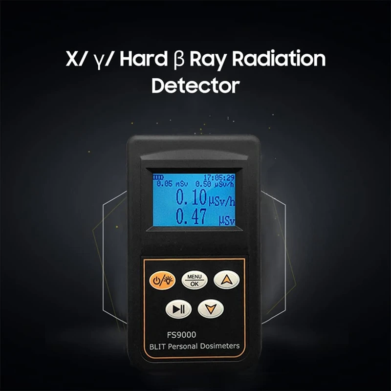 Portable Nuclear Radiation Detector Radiation Dose Alarm Household Laboratory  Marble Radioactive Geiger Counter