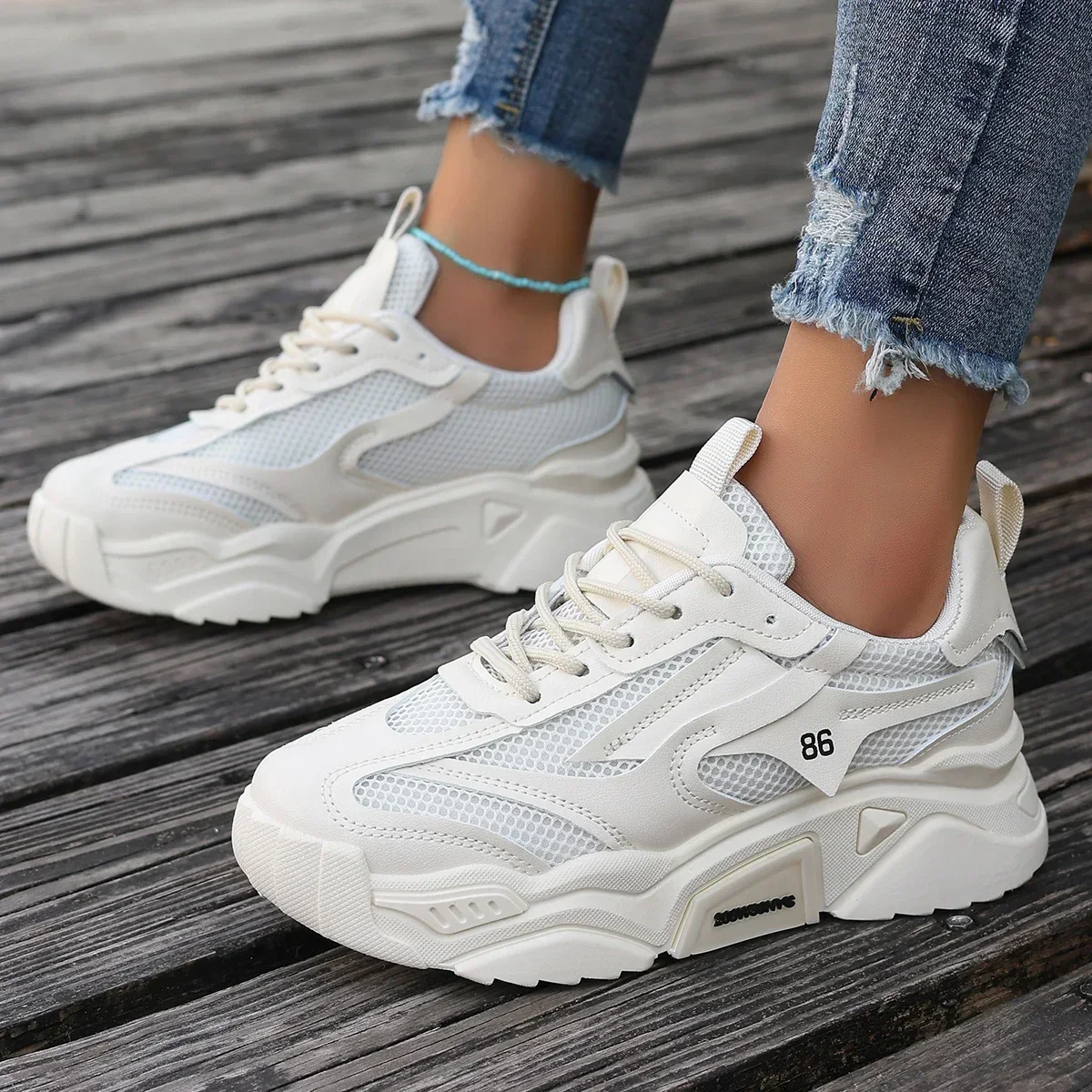 Women Platform Sneakers 2024 New Fashion Comfortable Loafers Spring and Autumn Shallow Outdoor Sneakers Women Zapatos De Mujer