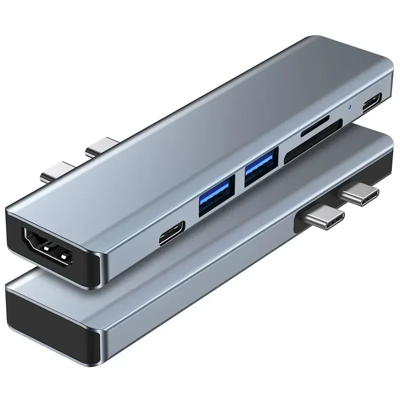 USB 3.1 Type-C Hub to HDMI Adapter 4K Thunderbolt 3 USB C Hub 3.0 TF SD Reader Slot PD For MacBook Air 13 15 Pro 14 M4 M3 M2 M1