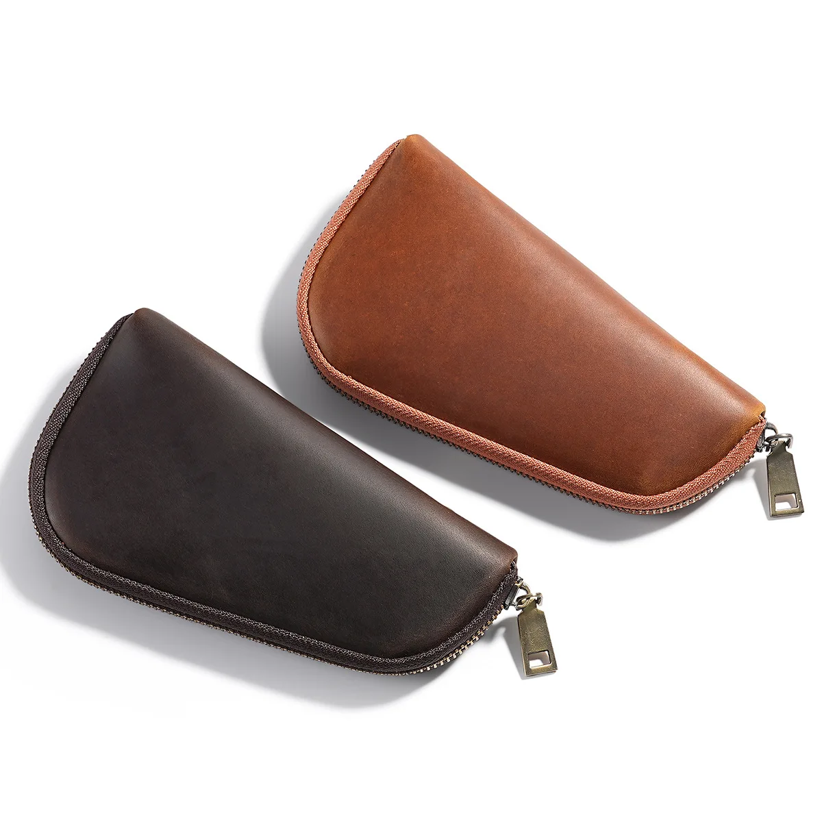 Full Grain Leather Pipe Tobacco Pouch Travel Smoking Pipe Organizer Portable Accessories Lighter Holder Tobacco Pipes Case