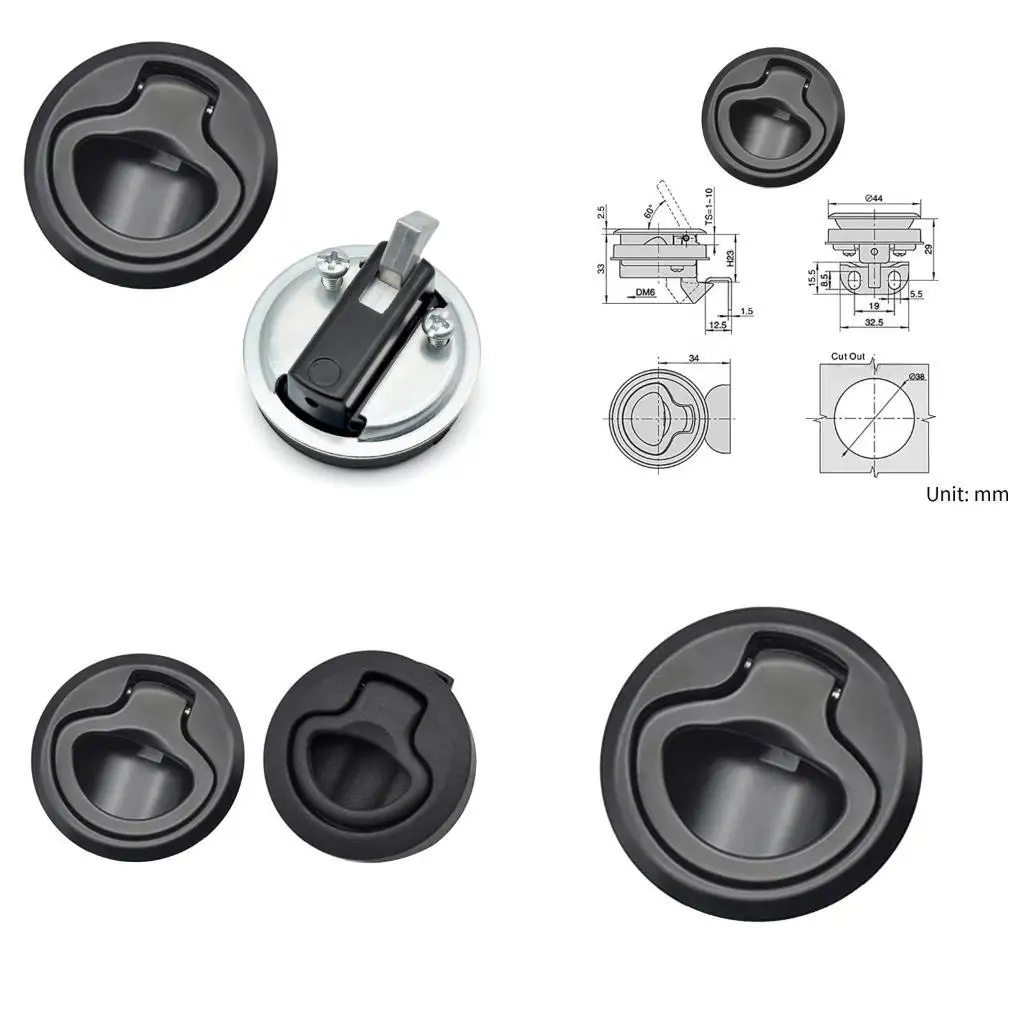 

31BC Door Pull for RV- Marine Boat Flush Pull Slam Locking Locker Universal Deck Accessories