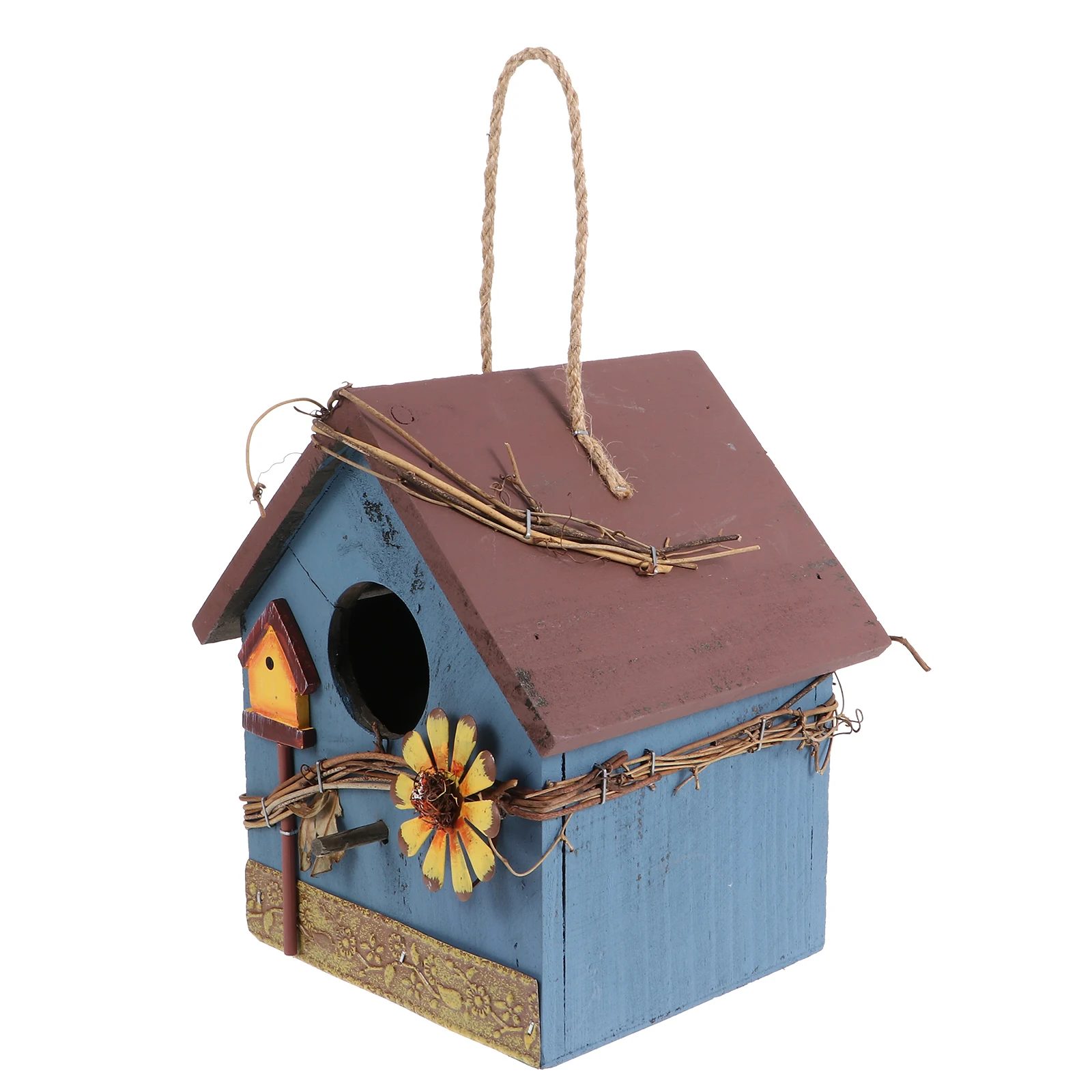 

Wooden Bird Feeder Nest for Outdoors Hanging Birdhouses Attract Wild Birds Garden Patio Deck Excellent Craftsmanship Details