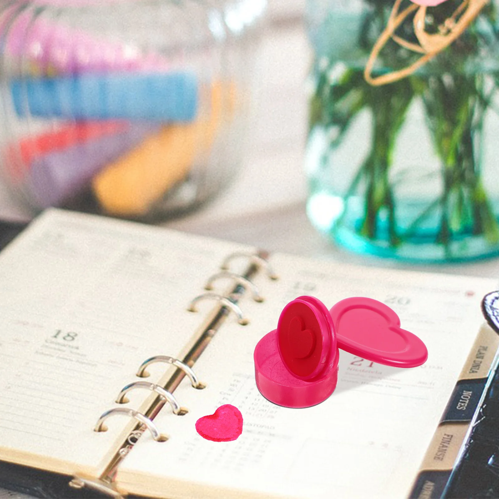 12 шт., штампы в форме сердца, детские штампы, милые пластиковые штампы для рукоделия «сделай сам», для скрапбукинга, журналов, украшения для вечеринок, пластиковые штампы, декор