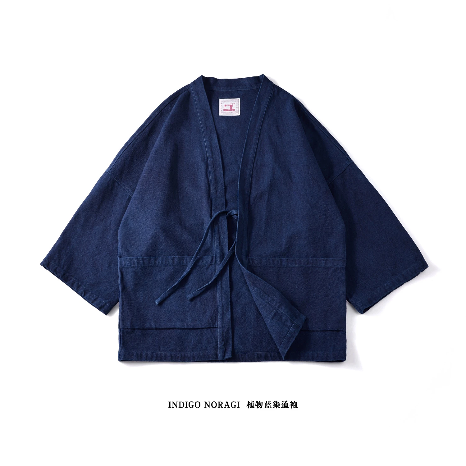 Indigo Jacket Men Vintage Kendo Suit Heavy Weight Cotton Blue Dyed Jacket Male Loose Casual Cardigan Coat Autumn Men's Clothing