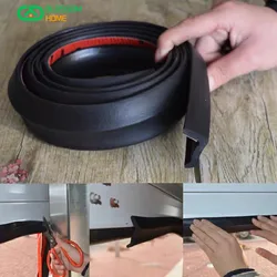 5M Lenght Garage Door Seal Strip Home Bottom Trim Portable Rubber Dustproof Replacement Adhesive Full Wrap Bottom