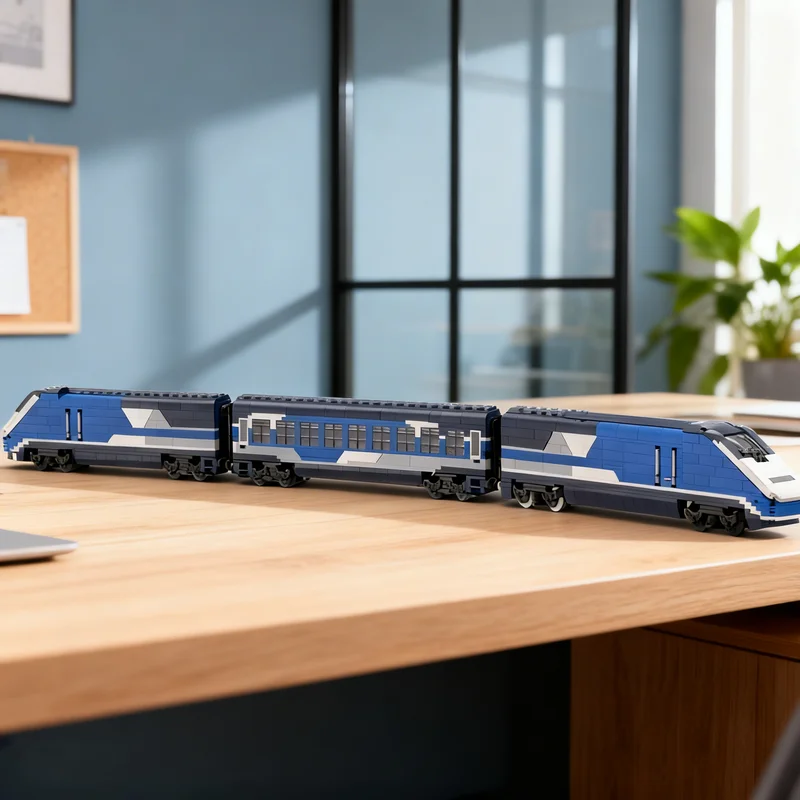 

2615 деталей MOC: Модель поезда Adriatic Intercity, конструктор, креативный подарок, DIY, декор для демонстрации, премиум-класс для взрослых и детей, для рабочего стола