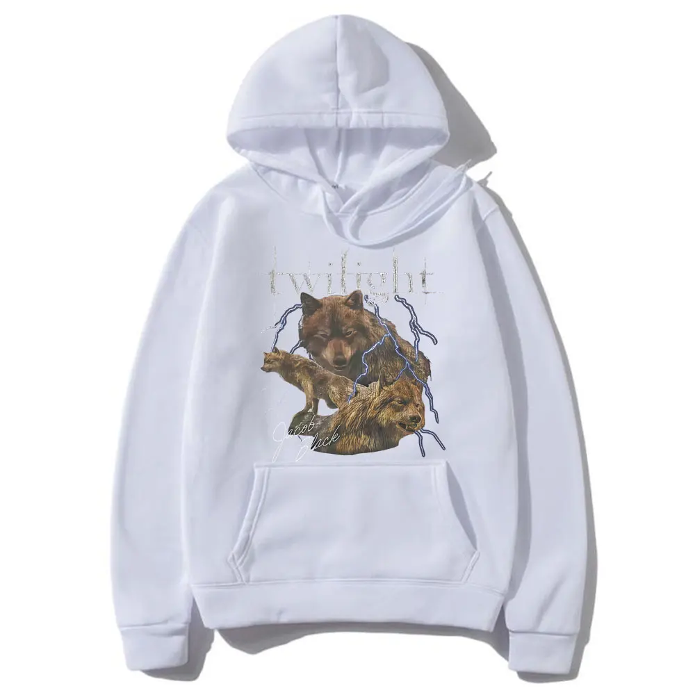 الشفق جاكوب الأسود الذئب الجرافيك هوديي الرجال النساء عادية الصوف كنزة صوفية قطنية/بلوزة قطنية عالية الجودة الذكور القوطية فضفاضة المتضخم البلوز #5