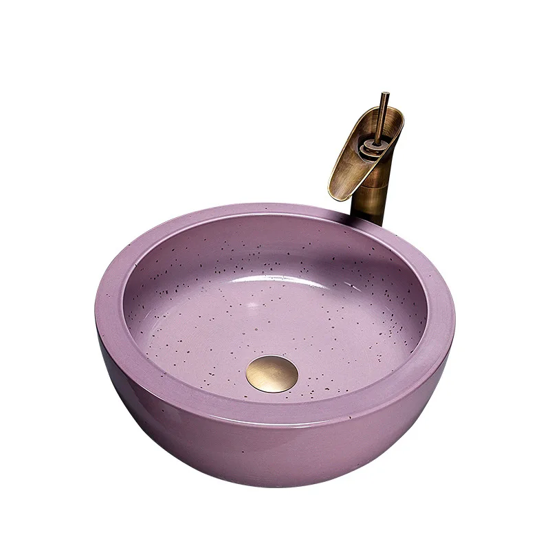 

Bathroom Sink Above Counter Basin Ceramic Washbasin Kiln Becomes Art Washbasin Bathroom Single Basin Basin Household Sink