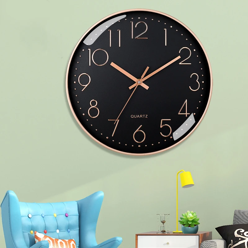 8 Inch Quartz Wall Clock Simple Mute Clock Hole-free Cubic Digital Wall Clock Home Decoration Living Room Bedroom Decoration