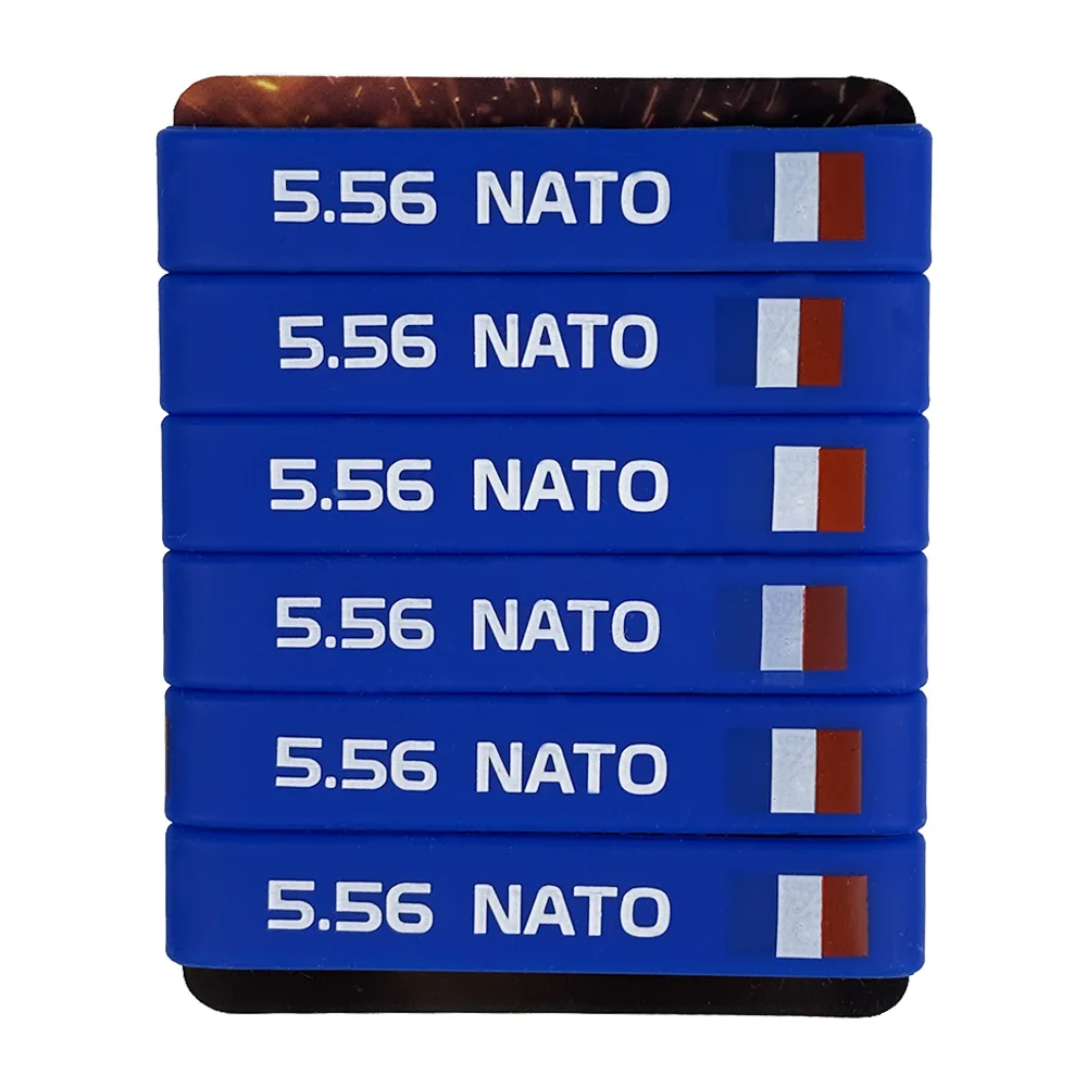 6er-Pack Magazinmarkierungsband für 5,56 Nato Magazinmarkierungsgummiband Rutschfest Praktische Identifizierung für die Sicherheit von Waffen