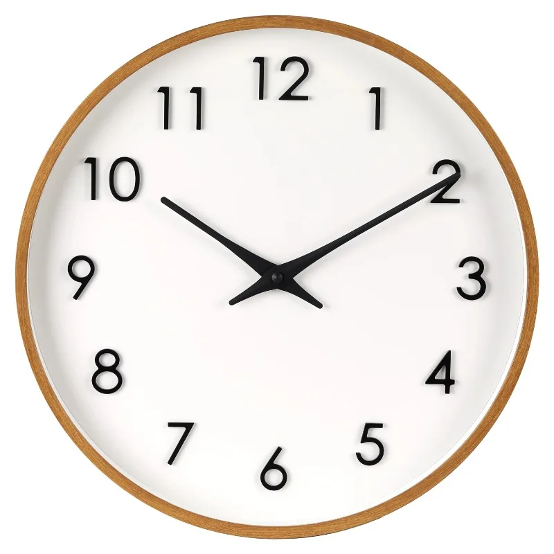 

Homes And Gardens 20" Quartz Modern Indoor Wall Clock, Easy Installation