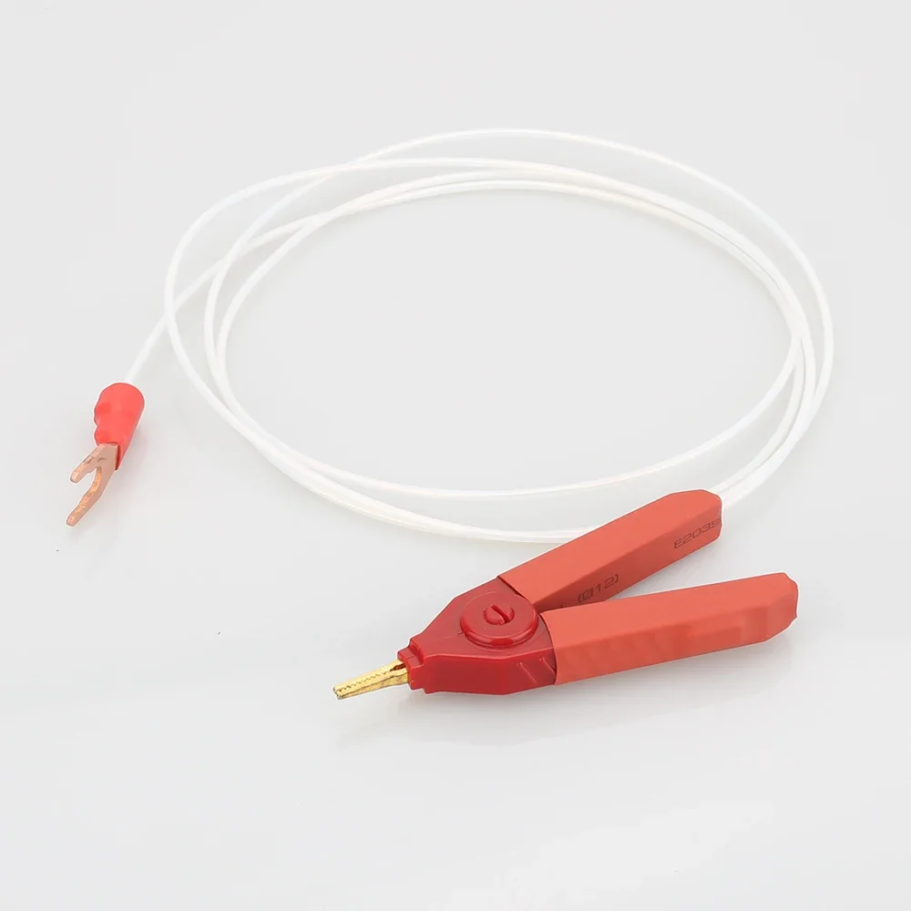 HIFI Sterling Silver Audio Cable Spade To alligator Spade Cable image 2