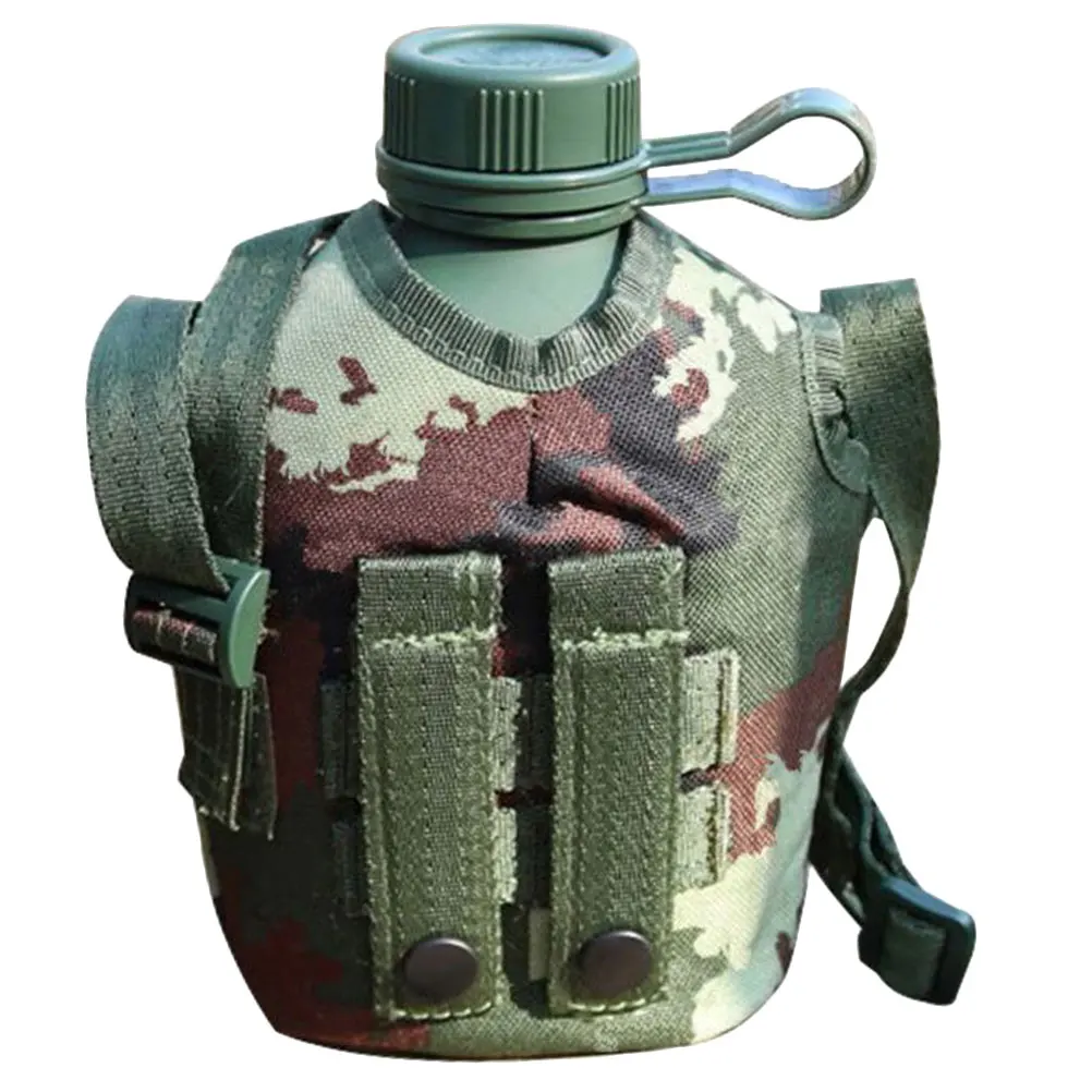

Portable Outdoor Kettle Compact Lightweight Camping Canteen Heat Insulated Non-Slip Handle Multi-Use Military for Hiking Picnic