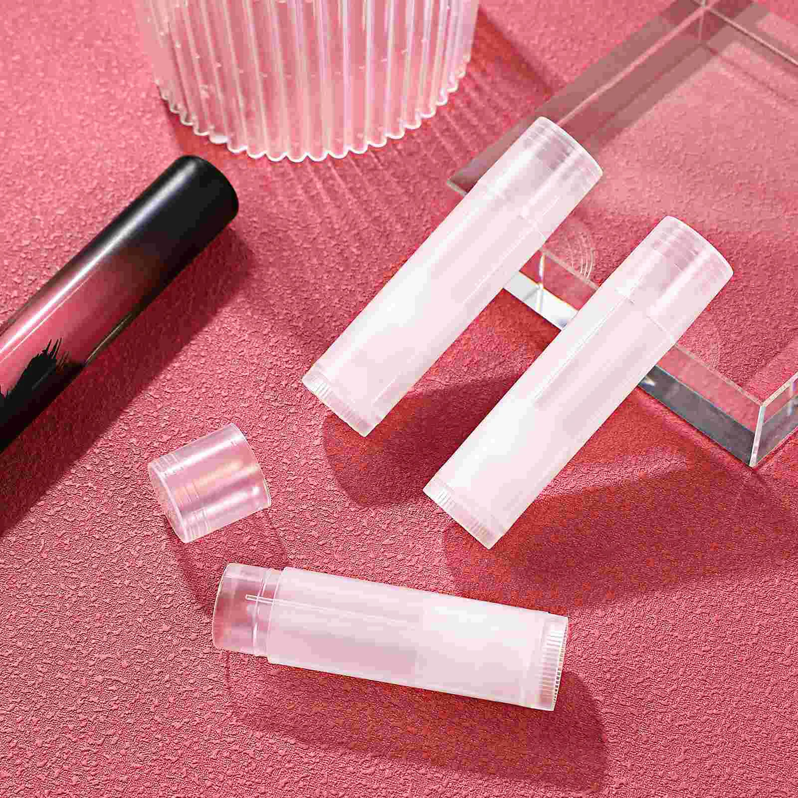 Tubos vacíos de plástico para brillo de labios, tubos de bálsamo labial rellenables, 25 piezas