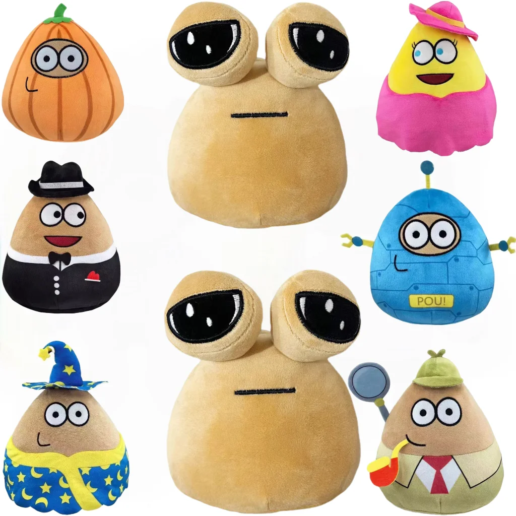 New hot My Pet Alien Pou Plush Toys Anime Game The Maw Pou Doll Kawaii Cartoon Soft Stuffed Pillow Children Birthday Xmas Gif