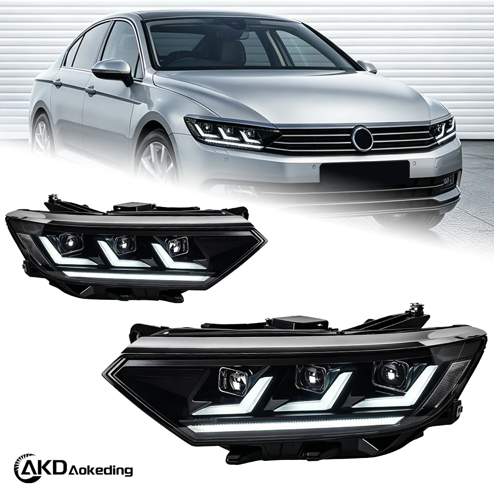 Car Lights For VW Passat B8 Headlight Projector Lens 2016-2018 Dynamic Signal Head Lamp LED Headlights Drl Automotive Accessory