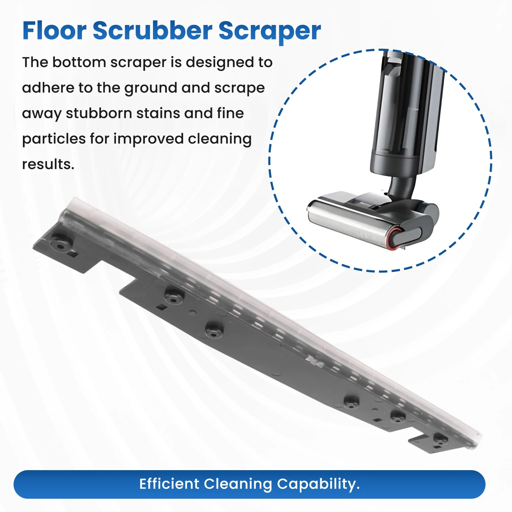 A23T For Dreame H12 Pro Floor Scrubber Bottom Scraper, Vacuum Cleaner Replacement Scraper Accessories Anti-for tangle