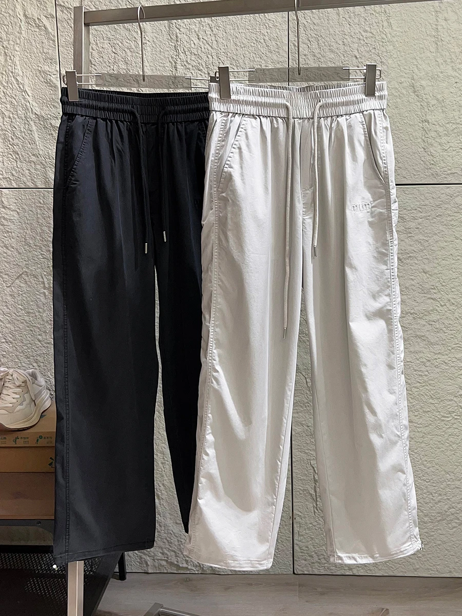 

Loose Fit Men's Casual Pants Straight Leg Breathable Quick Dry Water Repellent Spring Summer Comfortable Elastic Waist