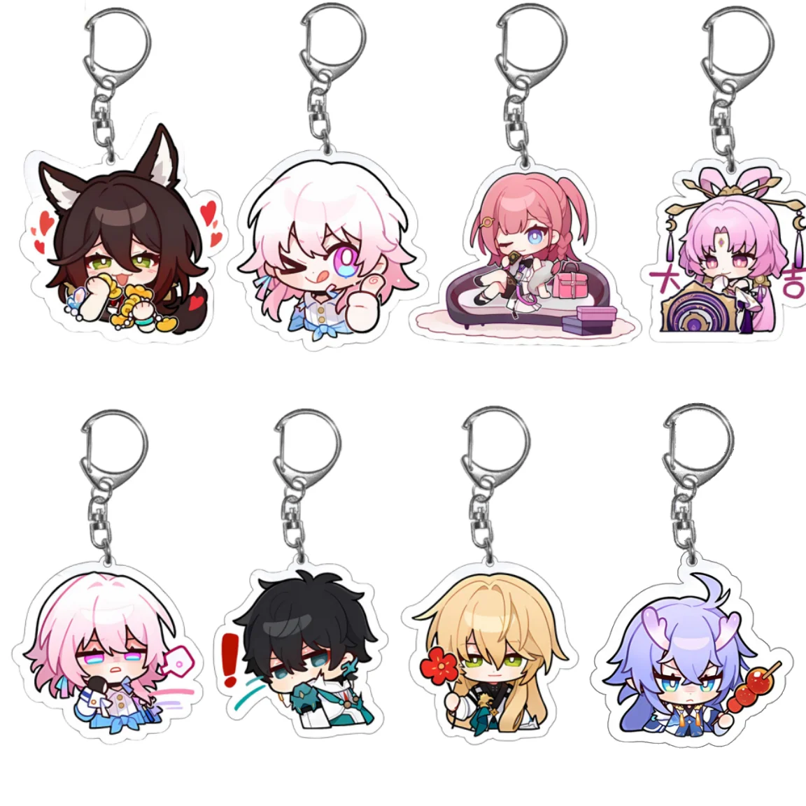 

New Mihoyo Game Honkai Star Rail Keychain for Accessories Bag Impact 3rd Anime Pendant Key Chain Ring Jewelry Gifts 6CM