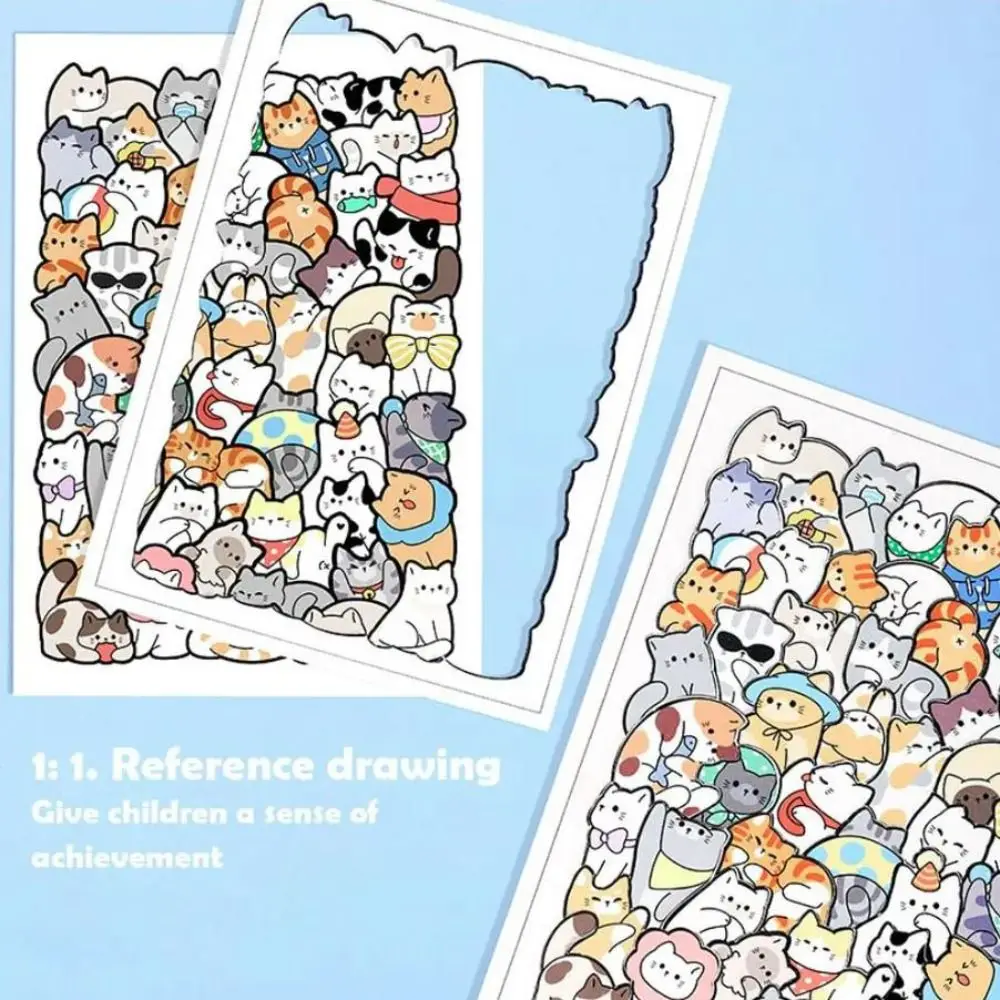 Rompecabezas de gatos y animales de forma Irregular, rompecabezas de madera con forma de dinosaurio y dibujos animados, rompecabezas con forma de Animal de osito, regalos para niños