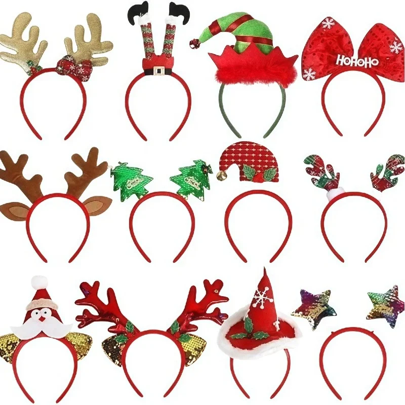 

Christmas Decoration Headbands with Flip Sequins Christmas Gifts Tree Headbands Children's Adult Headbands Hair Accessories