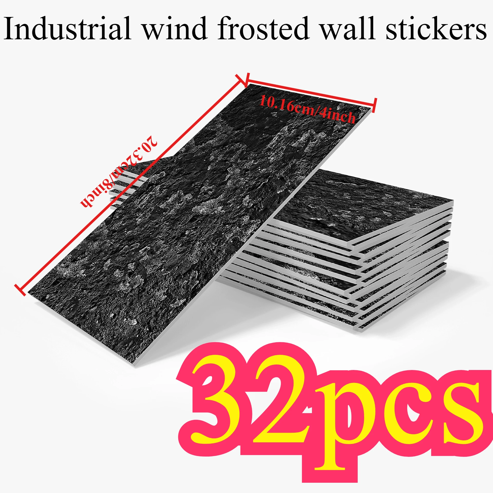 Waterproof Wall Panels - Removable Industrial Foam Decals, Moisture-Proof Matte PVC for Cafe Wall & Commercial Space Decor