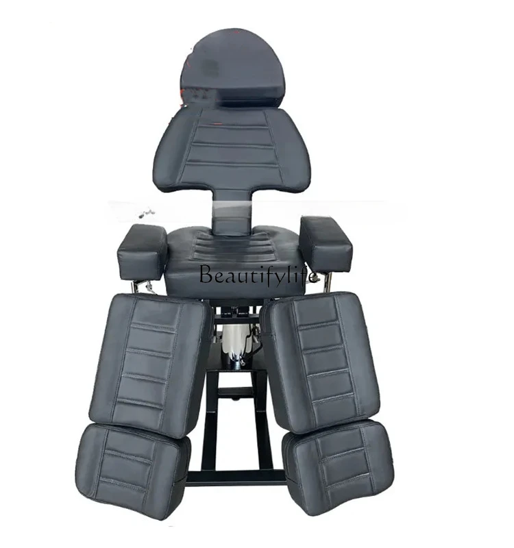 Single Split Leg Tattoo Embroidery Multifunctional Adjustable Tattoo Facial Bed Hydraulic Lifting Recliner