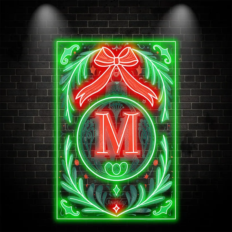 Merry Christmas Poker Chart Neon Sign, Big Red Bow Tie for a Joyful Holiday Spirit, Illuminated Light Lighting Signage LED Neon