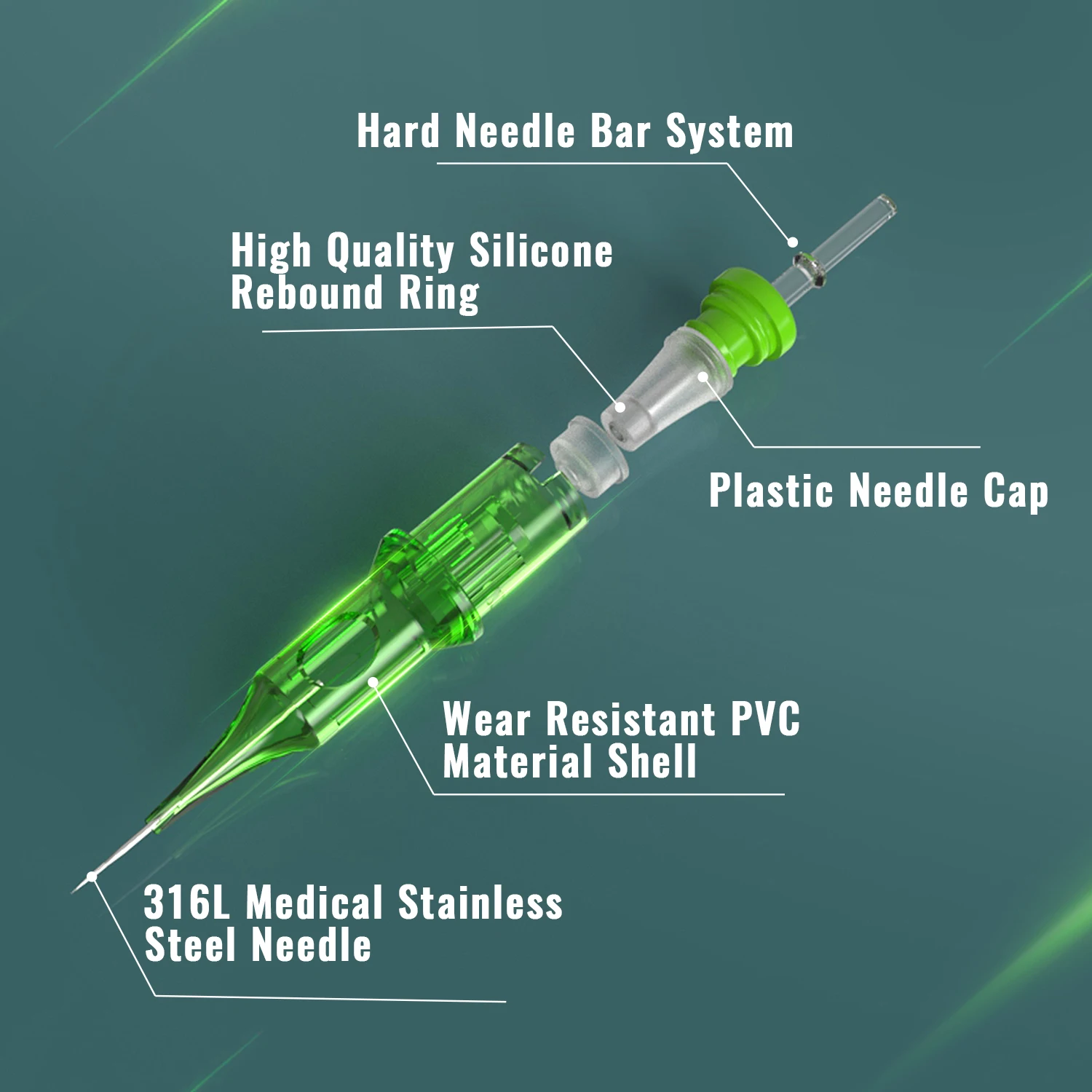 Yilong Tattoo  Cartridges RL/RM/RS/M1 Round Liner Disposable Safety Needles Permanent Makeup Tattoo Cartridge For Tattoo Machine